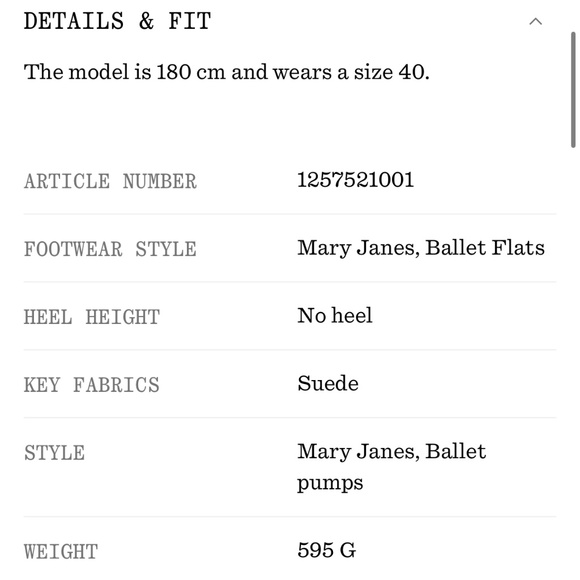 & Other Stories Mary - Jane Ballet Flats Perforated black leather Size 8 - Picture 9 of 10